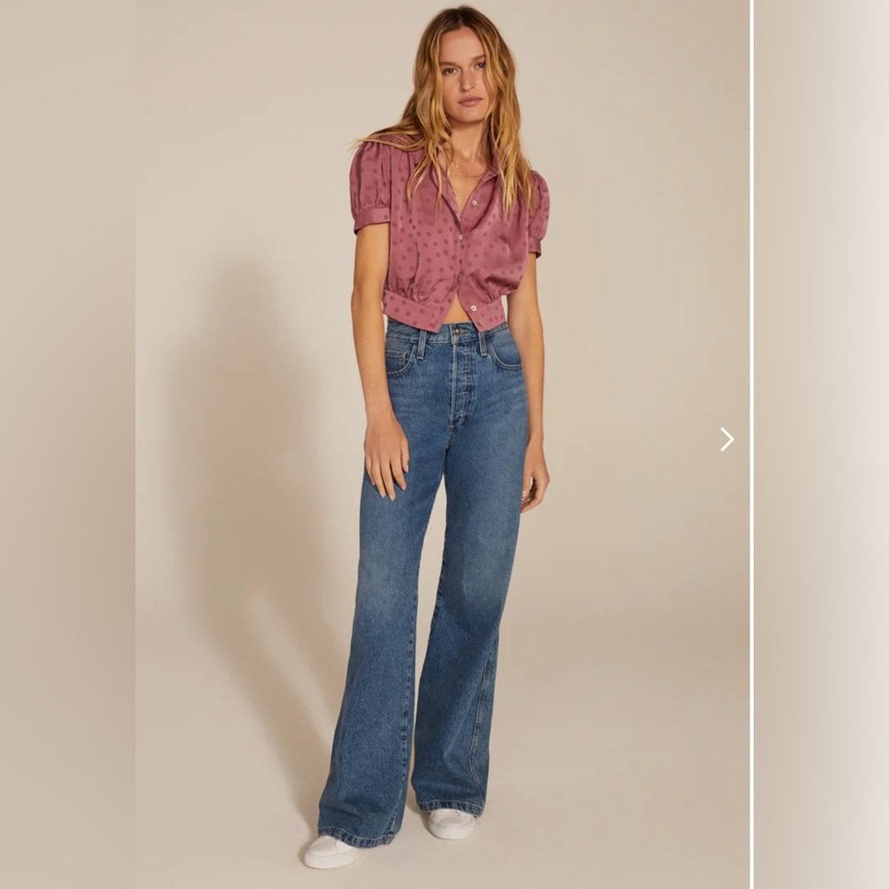 Favorite Daughter masha super high rise wide leg jean in Long Beach